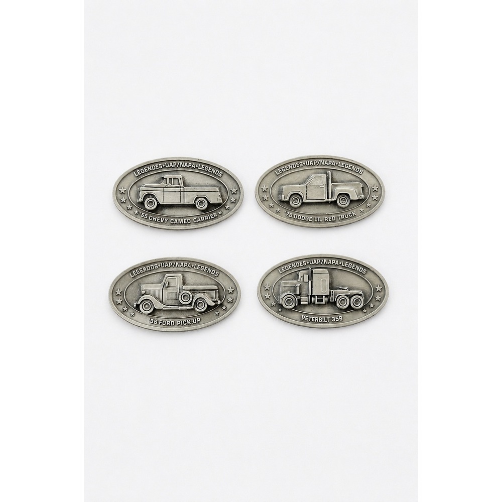 Vintage NAPA Legends Metal Truck Plaques Set Peterbilt Chevy Ford Dodge Decor